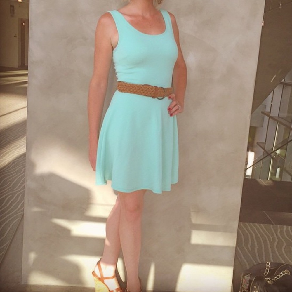 ⚡️ Light teal skater dress